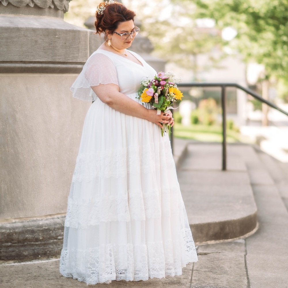 Torrid White Lace Bridal Gown